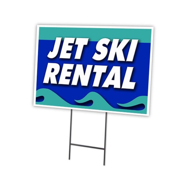 Signmission Jet Ski Rental Yard Sign & Stake outdoor plastic coroplast window, C-2436 Jet Ski Rental C-2436 Jet Ski Rental - main
